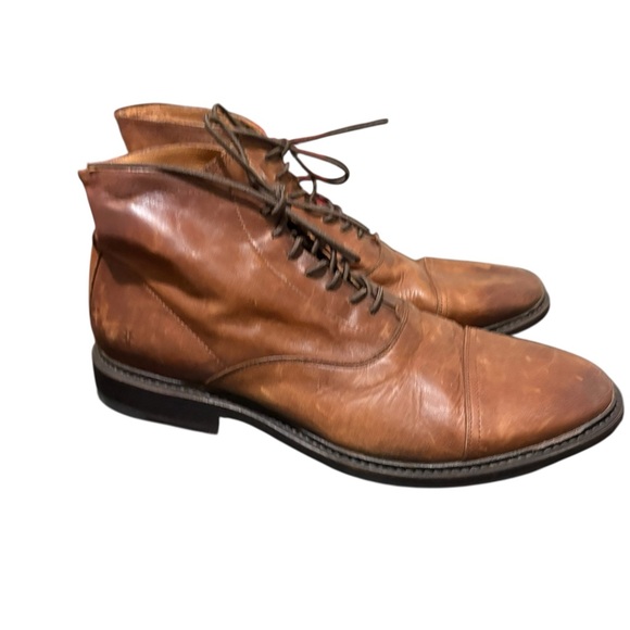 CHANEL Tan Leather Chukka Boots